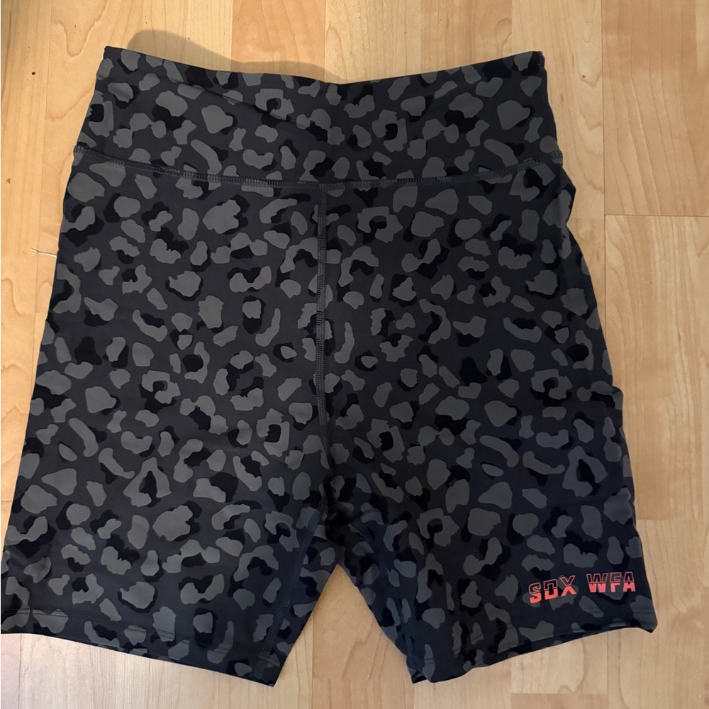 SDxWFA leopard print bike shorts